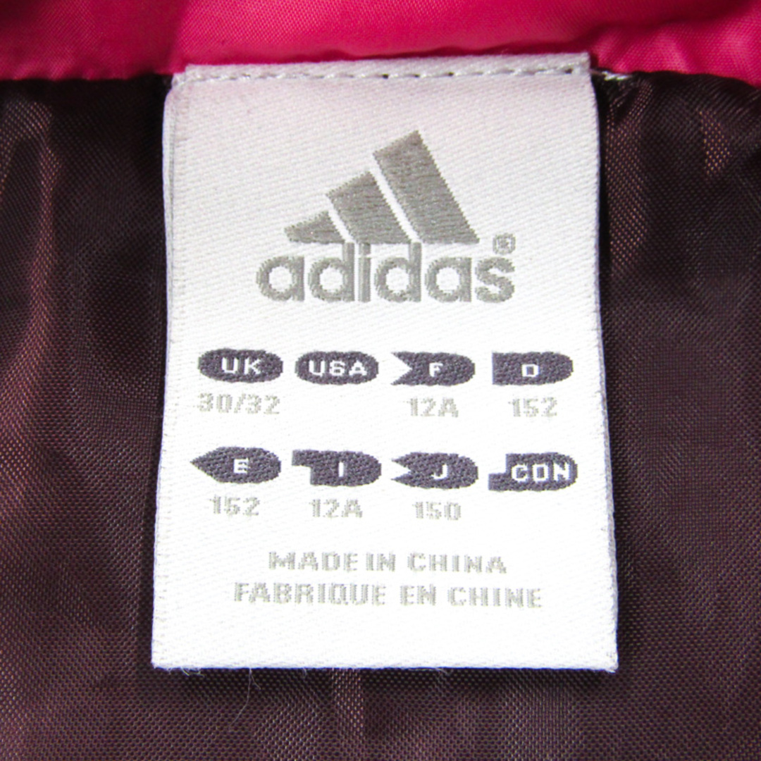 adidas(アディダス)のアディダス ナイロンジャケット ジャンパー 中綿入り アウター キッズ 女の子用 150サイズ ブラウン adidas キッズ/ベビー/マタニティのキッズ服女の子用(90cm~)(ジャケット/上着)の商品写真