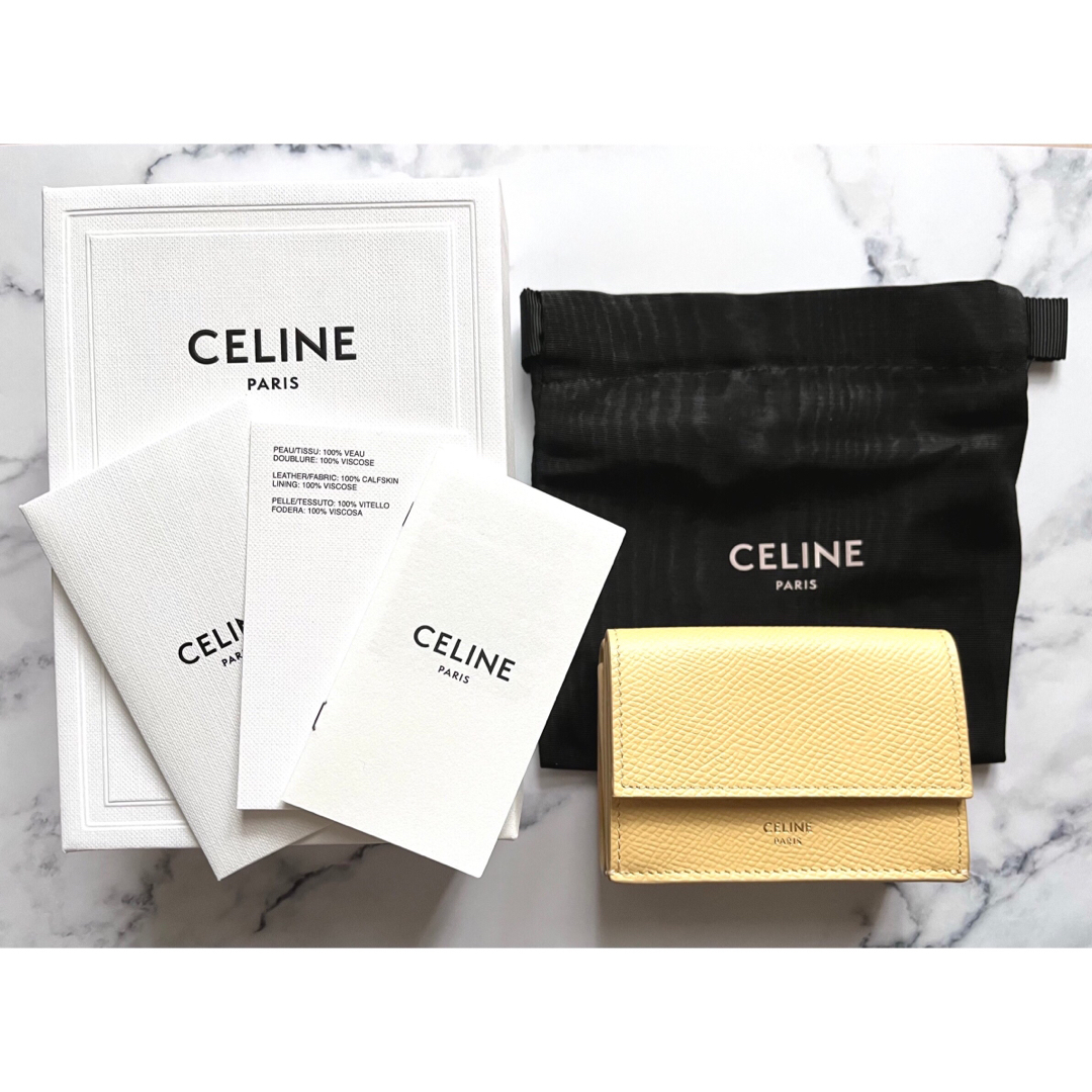 celine - 新品 セリーヌ ミニ 財布 三つ折り フォールデッド