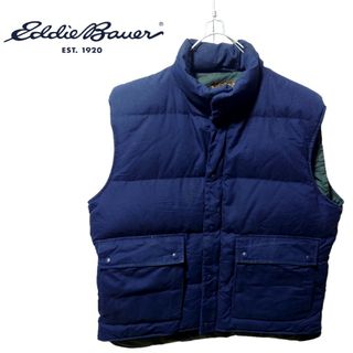 【Eddie Bauer】 80's 黒タグ グースダウンベスト S-169