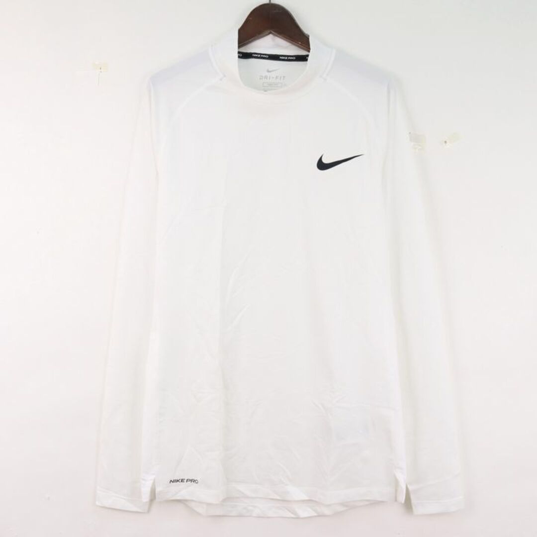 NIKE(ナイキ)のナイキ 長袖シャツ インナーシャツ スポーツウエア― プロ Dri-FIT タイトフィット 白 メンズ XLサイズ ホワイト NIKE メンズのトップス(シャツ)の商品写真