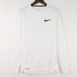 ナイキ(NIKE)のナイキ 長袖シャツ インナーシャツ スポーツウエア― プロ Dri-FIT タイトフィット 白 メンズ Sサイズ グレー NIKE(シャツ)