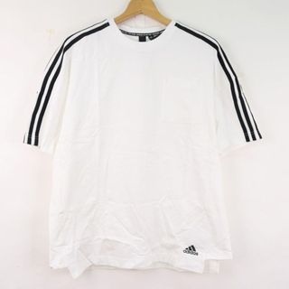 アディダス(adidas)のアディダス 半袖Tシャツ インナーシャツ スポーツウエア― プロ 3ライン 170/92A 白 メンズ Mサイズ ホワイト adidas(Tシャツ/カットソー(半袖/袖なし))