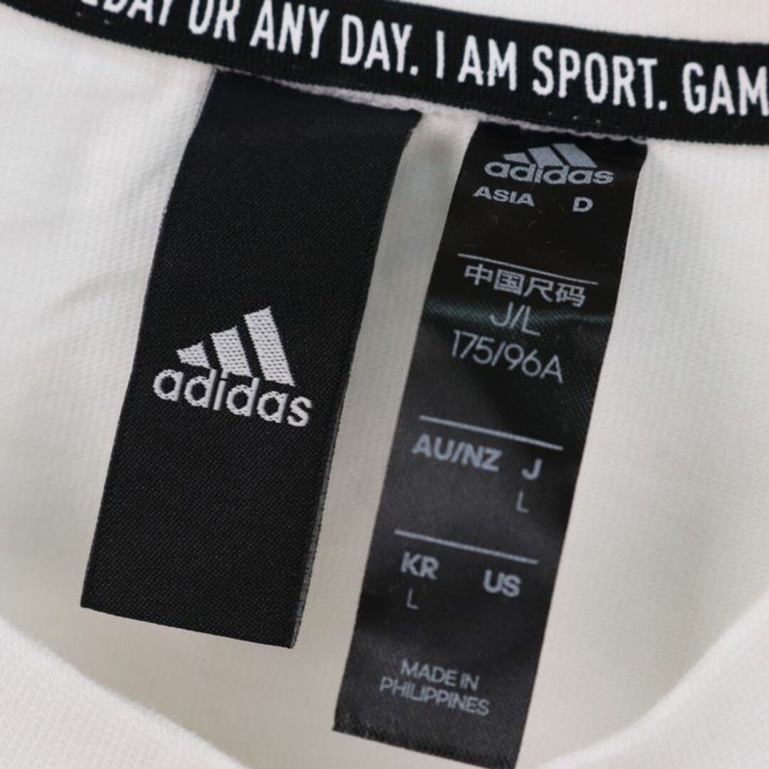 adidas(アディダス)のアディダス 半袖Tシャツ インナーシャツ スポーツウエア― プロ 3ライン 175/96A  白 メンズ Lサイズ ホワイト adidas メンズのトップス(Tシャツ/カットソー(半袖/袖なし))の商品写真