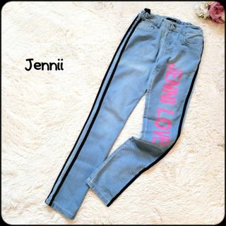 ジェニィ(JENNI)のJennii/ジェニー●サイドライン入り♪ビッグロゴスキニーデニムパンツ/160(パンツ/スパッツ)