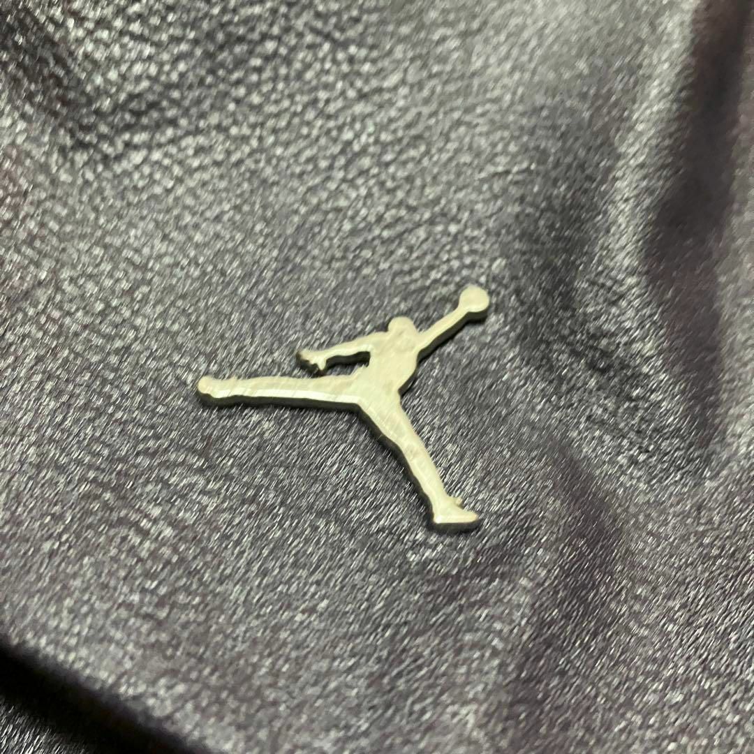 NIKE(ナイキ)のNike × AIR JORDAN フェイクレザージャケット　シングルジップ　M レディースのジャケット/アウター(ライダースジャケット)の商品写真