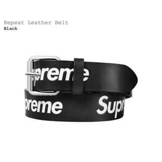 Supreme - Supreme Repeat Leather Belt ブラック S/M 新品の通販 by