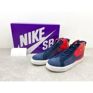 ナイキ(NIKE)のNIKE SB（ナイキ エスビー）ZOOM BLAZER MID PREMIUM ズーム ブレザー ミッド　UNIVERSITY RED/MIDNIGHT NAVY　FD5113-600/27.5cm【B0239-007】(スニーカー)