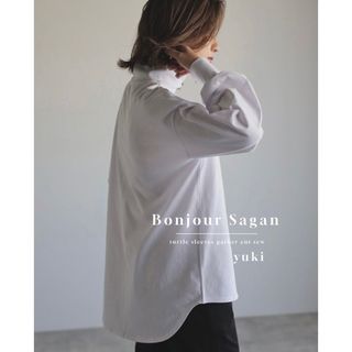 【新品/タグ付き】Bonjour Sagan タートル袖ギャザーカットソー w(カットソー(長袖/七分))