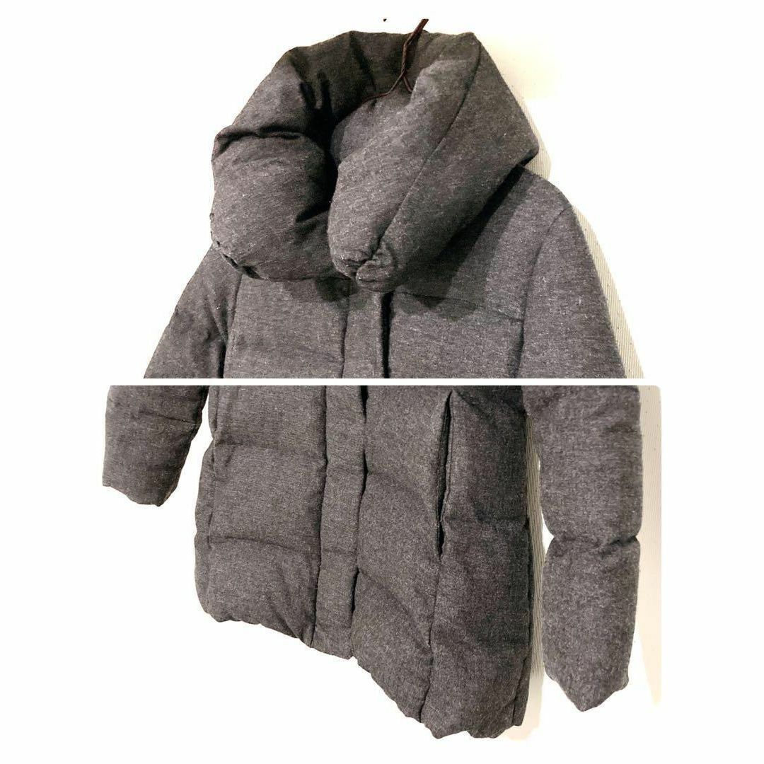 UNTITLED(アンタイトル)のアンタイトル アルパカ混 イタリア生地使用 ダウンコート グレー サイズ１ レディースのジャケット/アウター(ダウンコート)の商品写真