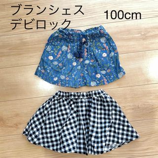 ブランシェス(Branshes)のブランシェス デビロック スカッツ ショートパンツ 半ズボン 花柄 チェック(パンツ/スパッツ)