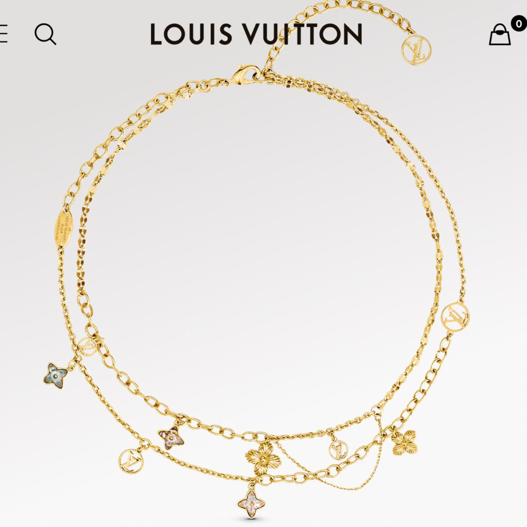 Shop Louis Vuitton Blooming strass necklace (M68374) by retrochari | BUYMA