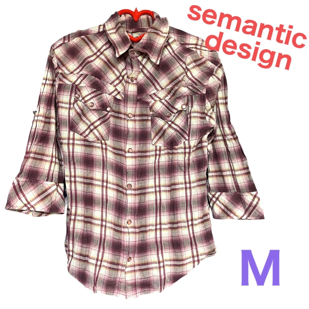 semantic design(セマンティックデザイン)のセマンティックデザイン❤クシュクシュ　シャツ  レディース　Mサイズ　即購入可能 レディースのトップス(シャツ/ブラウス(長袖/七分))の商品写真