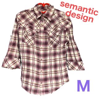 セマンティックデザイン(semantic design)のセマンティックデザイン　クシュクシュ　シャツ  レディース　Mサイズ　即購入可能(シャツ/ブラウス(長袖/七分))