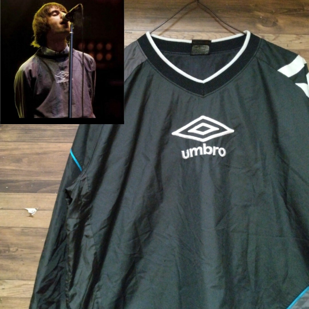 90s 00s Y2K Tech UMBRO ナイロン プルオーバー ピステ