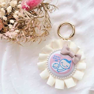 【再販】マタニティロゼット♡マタニティマーク♡ナチュラル♡かわいい(キーホルダー)