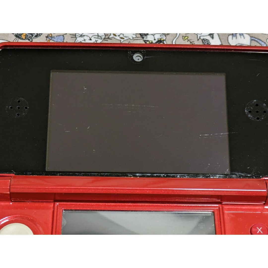 【充電器付き】ニンテンドー 3DS フレアレッド 本体 タッチペン付き