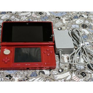 【充電器付き】ニンテンドー 3DS フレアレッド 本体 タッチペン付き