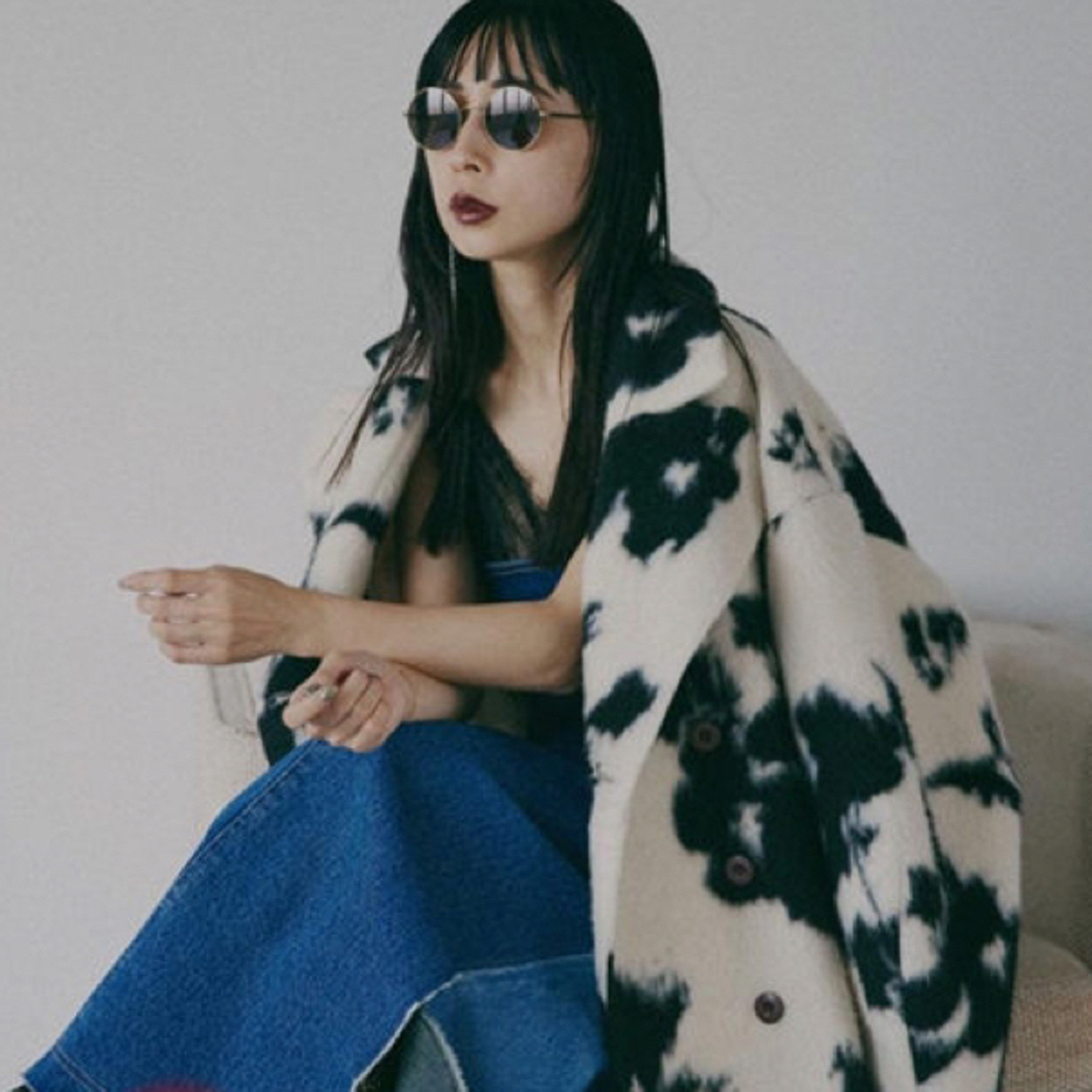 Ameri VINTAGE - UND SHADOW FLOWER WOOL COATの通販 by smile Ameri VINTAGE - UND SHADOW FLOWER WOOL COATの通販 by smile