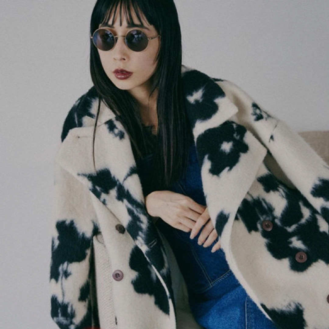 Ameri VINTAGE - UND SHADOW FLOWER WOOL COATの通販 by smile Ameri VINTAGE - UND SHADOW FLOWER WOOL COATの通販 by smile