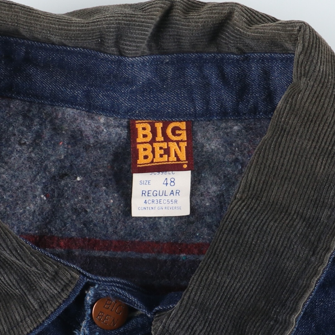 古着 80年代 BIG BEN バックプリント デニムカバーオール USA製 メンズXL ヴィンテージ /eaa394603 メンズのジャケット/アウター(カバーオール)の商品写真