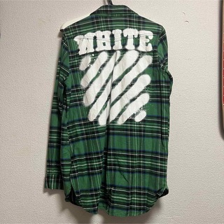 オフホワイト(OFF-WHITE)のOff-White Diagonal Spray Check Flannel(シャツ)
