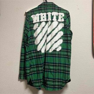 オフホワイト(OFF-WHITE)のOff-White Diagonal Spray Check Flannel(シャツ)