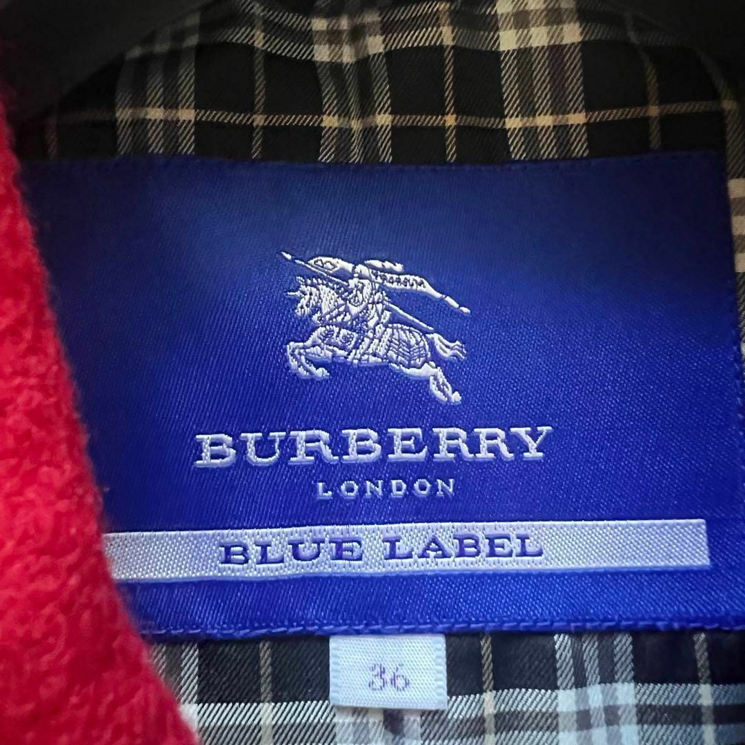 【美品】BURBERRY BLUE LABEL ロングコート レッド 36