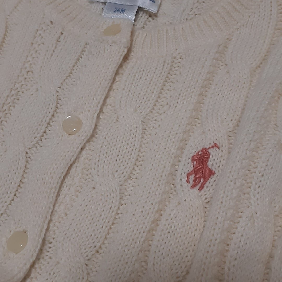 Ralph Lauren(ラルフローレン)のRALPH LAURENキッズベビーカーディガン キッズ/ベビー/マタニティのキッズ服女の子用(90cm~)(カーディガン)の商品写真