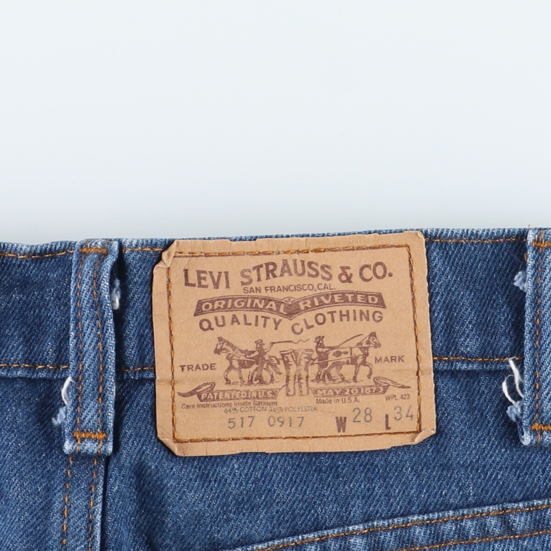 Levi's(リーバイス)の古着 80年代 リーバイス Levi's 517-0917 ブーツカットデニムパンツ USA製 レディースM(w28) ヴィンテージ /eaa395882 レディースのパンツ(デニム/ジーンズ)の商品写真