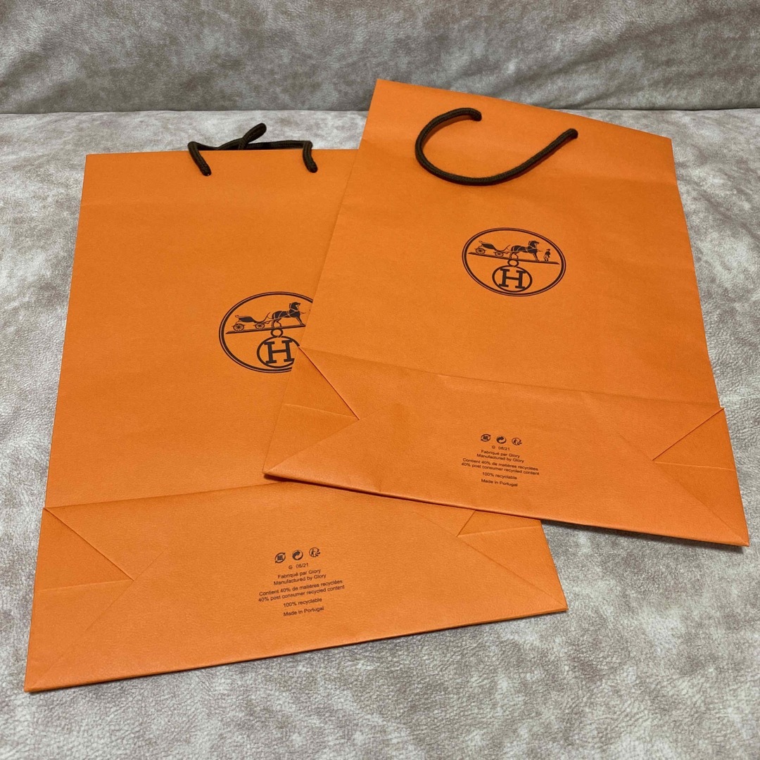 Hermes(エルメス)のエルメスショッパー縦長2セット レディースのバッグ(ショップ袋)の商品写真