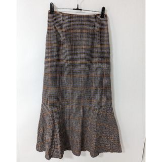 ダブルクローゼット(w closet)のw closet ダブルクローゼット 千鳥格子 チェック マーメイドスカート F(ロングスカート)