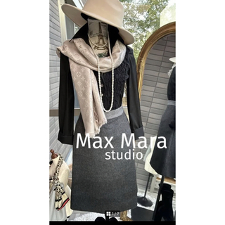マックスマーラ(Max Mara)の綺麗なお姉さんのマックスマーラバージンウールスカート(ひざ丈スカート)