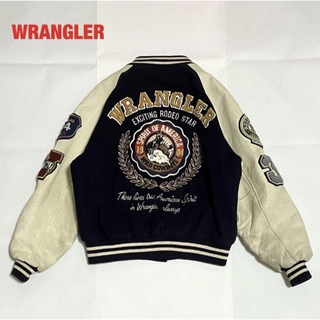 ラングラー(Wrangler)のWRANGLER　スタジャン　毛　牛革レザー　ワッペン　袖デザイン　キルティング(スタジャン)