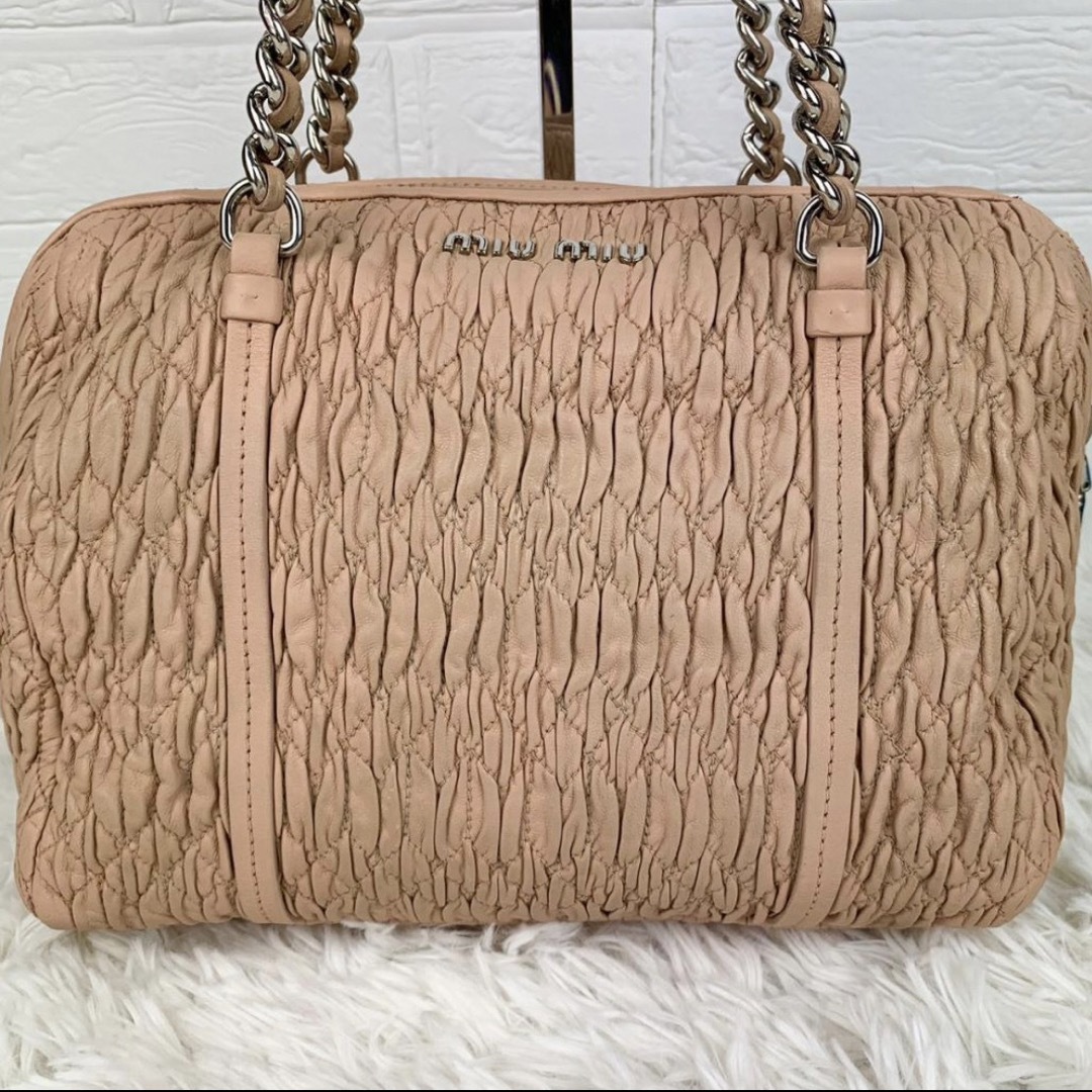 miumiu - MiuMiu ショルダーバッグ ピンクベージュの通販 by Lilo's