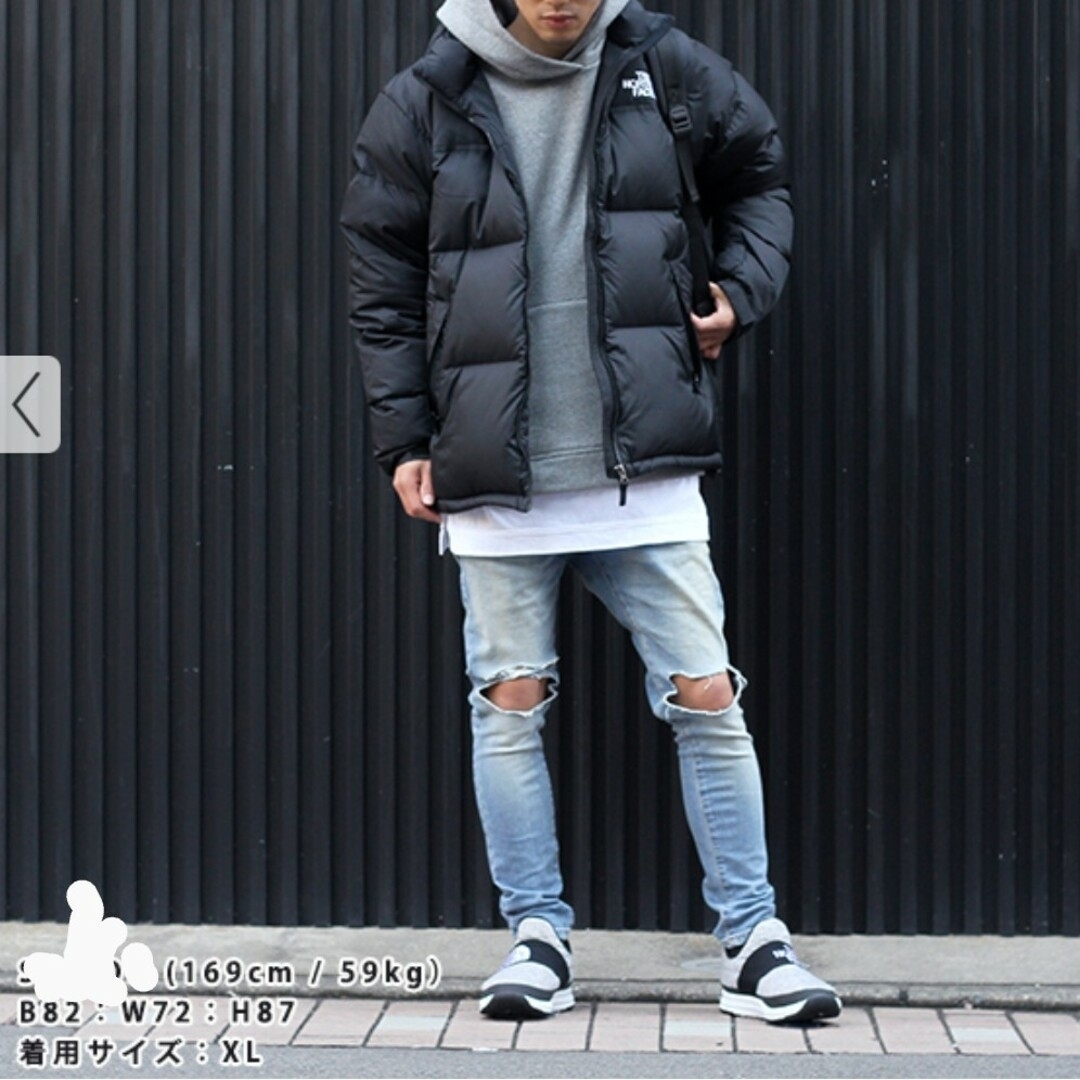 THE NORTH FACE(ザノースフェイス)のTHE NORTH FACE NUPTSE JACKET XLサイズ ブラック メンズのジャケット/アウター(ダウンジャケット)の商品写真