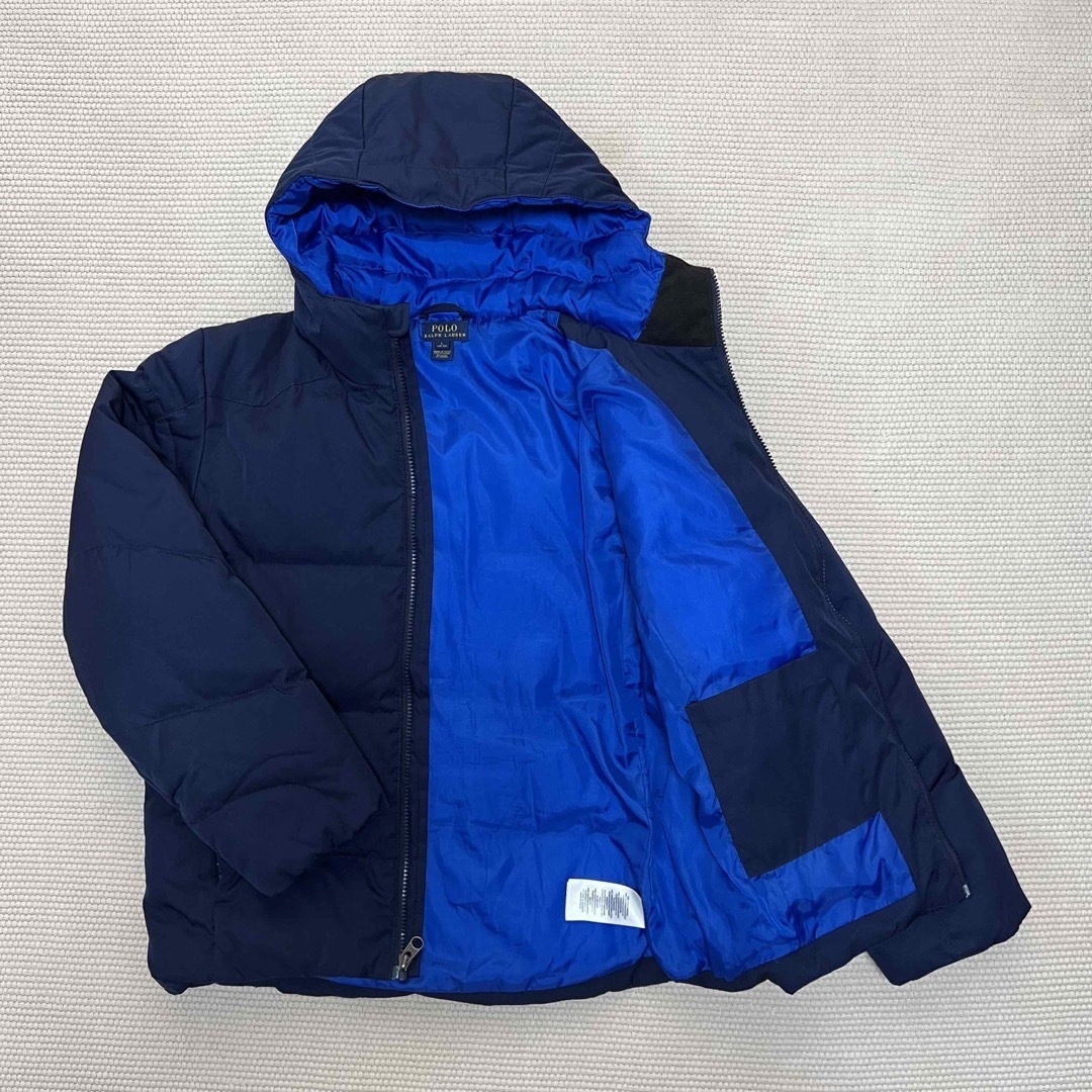 POLO RALPH LAUREN(ポロラルフローレン)の【美品】ラルフローレン  ダウンジャケット　ネイビー　L(14-16) 160 キッズ/ベビー/マタニティのキッズ服男の子用(90cm~)(ジャケット/上着)の商品写真