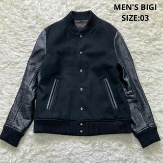 MEN'S BIGI - collective.羊革 レザー スタジアム ジャンパー