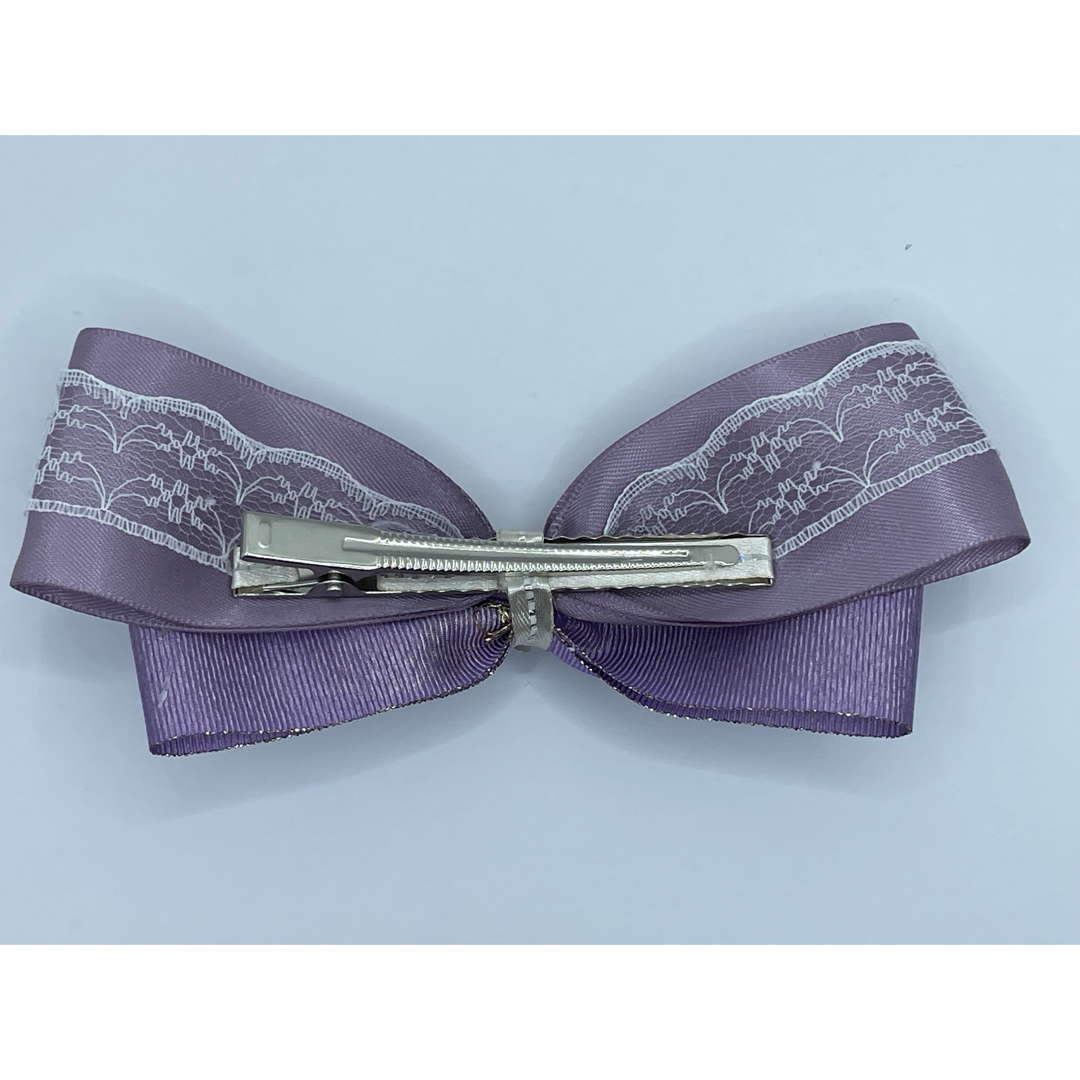 【セット20】紫　レース　ハート　ワニクリップピン　まとめ売り ハンドメイドのアクセサリー(ヘアアクセサリー)の商品写真