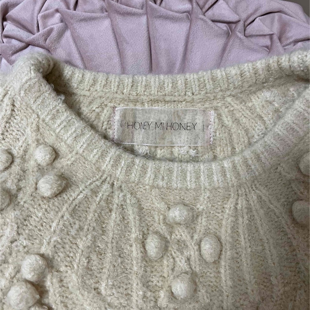 Honey mi Honey(ハニーミーハニー)のHONEY MI HONEY  popcorn knit pullover レディースのトップス(ニット/セーター)の商品写真