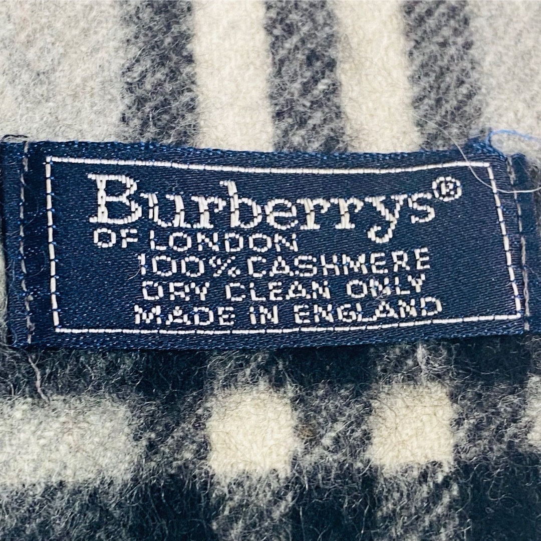 BURBERRY(バーバリー)のバーバリー カシミヤ100%マフラー 英国製 グレー メンズのファッション小物(マフラー)の商品写真