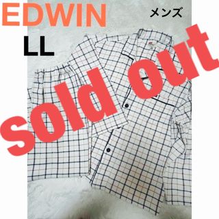 エドウィン(EDWIN)のメンズ　パジャマ　ルームウェア　上下　チェック　大きいサイズ　XL LL(その他)