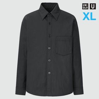 ユニクロ(UNIQLO)の【新品未使用‼️】UNIQLO U　パテッドシャツジャケット　"XL"(ナイロンジャケット)