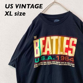 ミュージックティー(MUSIC TEE)のUS古着　半袖Tシャツ　ビートルズ　バンドTシャツ　ビッグプリント　男女兼用(Tシャツ/カットソー(半袖/袖なし))