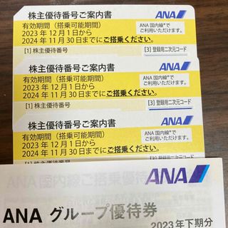 エーエヌエー(ゼンニッポンクウユ)(ANA(全日本空輸))のANA 株主優待3枚(その他)