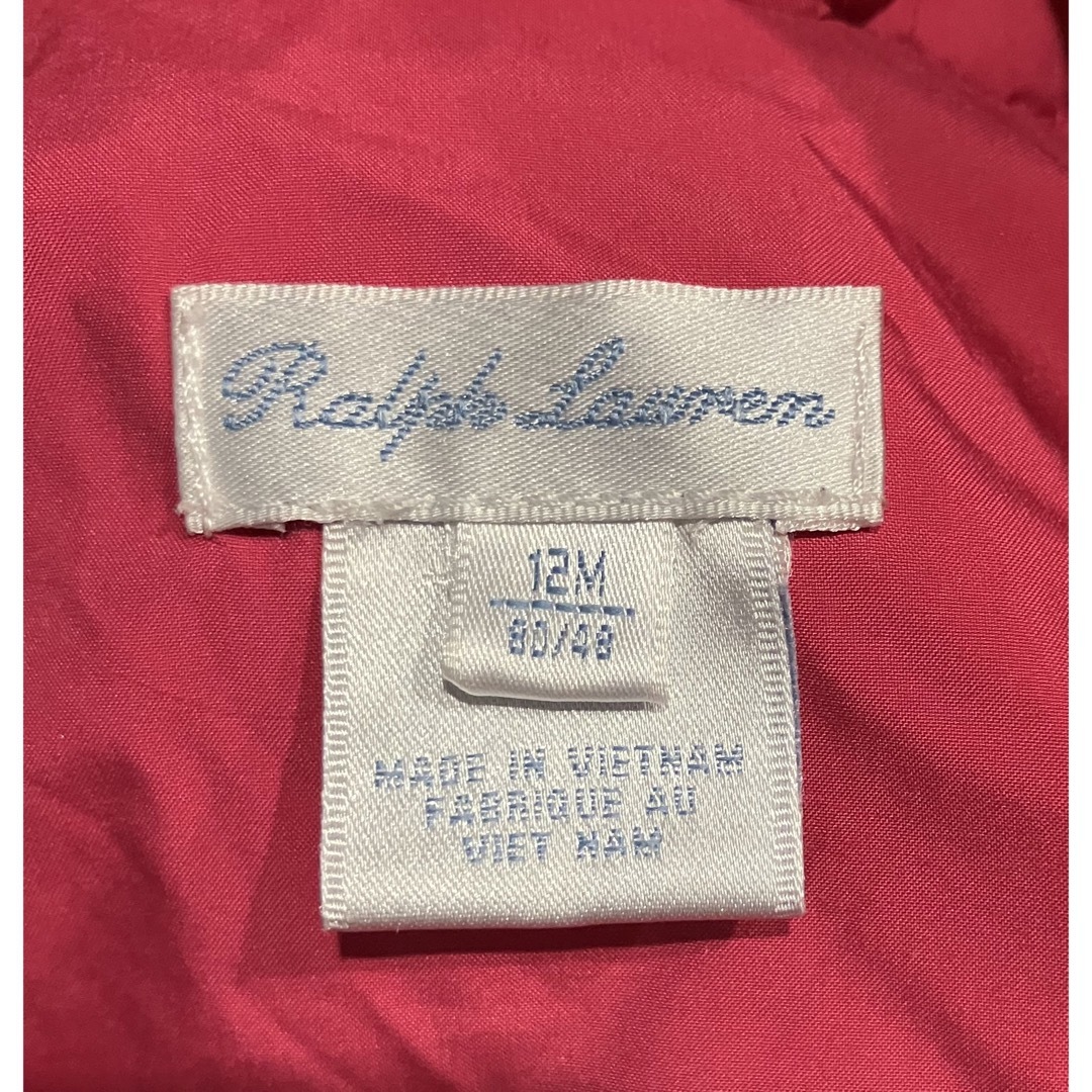 Ralph Lauren(ラルフローレン)のRalph Lauren ピンク　アウター キッズ/ベビー/マタニティのベビー服(~85cm)(ジャケット/コート)の商品写真
