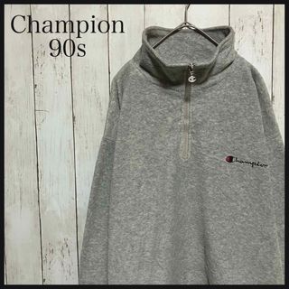 チャンピオン(Champion)のZ969チャンピオン ハーフジップフリースワンポイント刺繍ロゴ90s(その他)