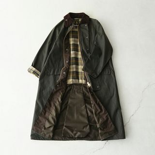 美品♡Barbourバブアー黒ロングコート36