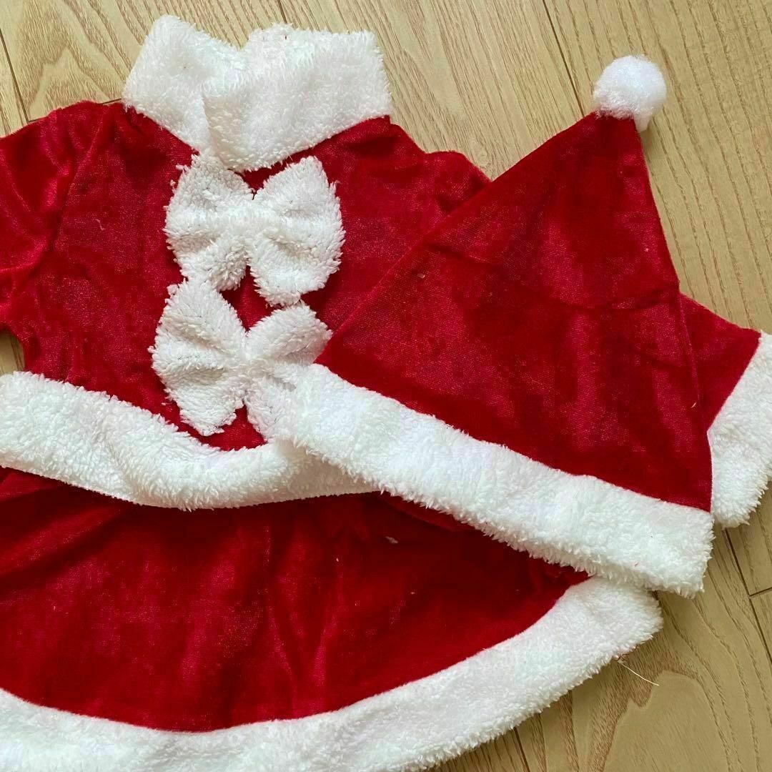 120 サンタコス　女の子　ワンピース　クリスマス　パーティー　イベント　衣装 キッズ/ベビー/マタニティのキッズ服女の子用(90cm~)(ワンピース)の商品写真