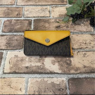 マイケルコース(Michael Kors)のMICHAEL KORS マイケルコース コインケース  ブラウン×イエロー(コインケース)