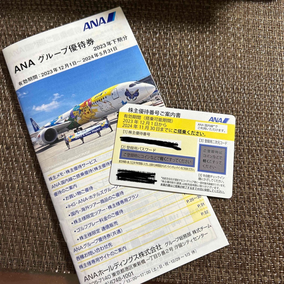 ANA(全日本空輸)(エーエヌエー(ゼンニッポンクウユ))のANA株主優待券　1枚　優待券冊子　1冊 チケットの優待券/割引券(その他)の商品写真